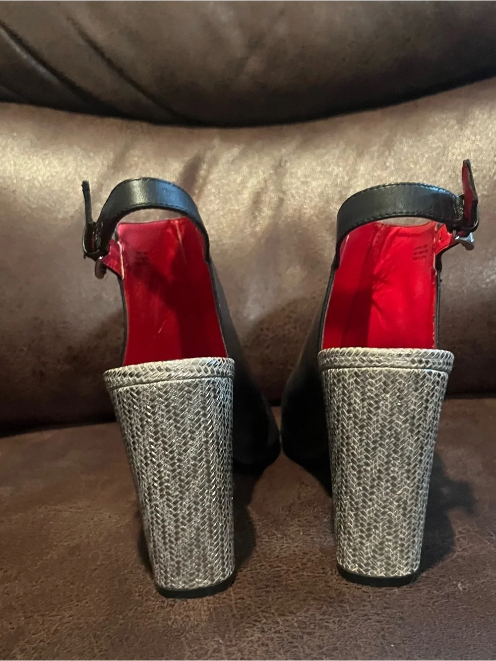 Charles Jourdan Paris Black Peep Toe Heels – Size 8.5 – Like New
